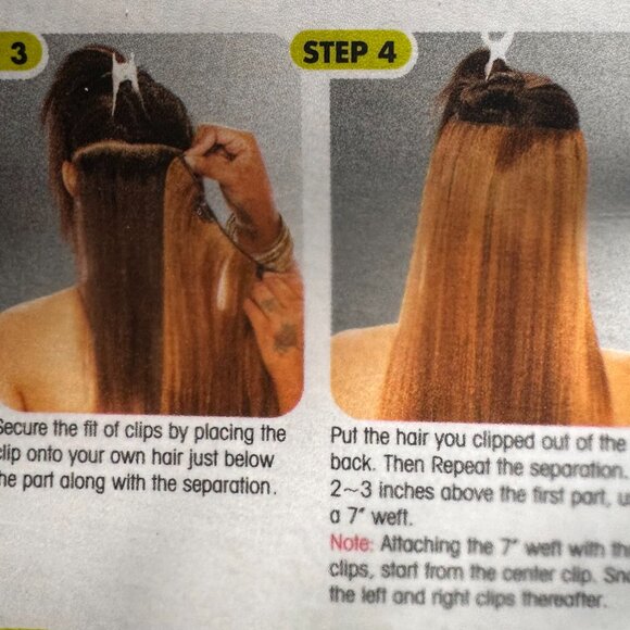 Janet Collection Noir Fit Clip - Natural Black color - 18" or 22" available - Picture 5 of 7